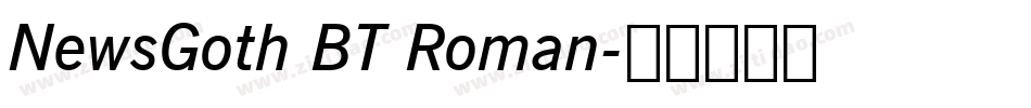 NewsGoth BT Roman字体转换